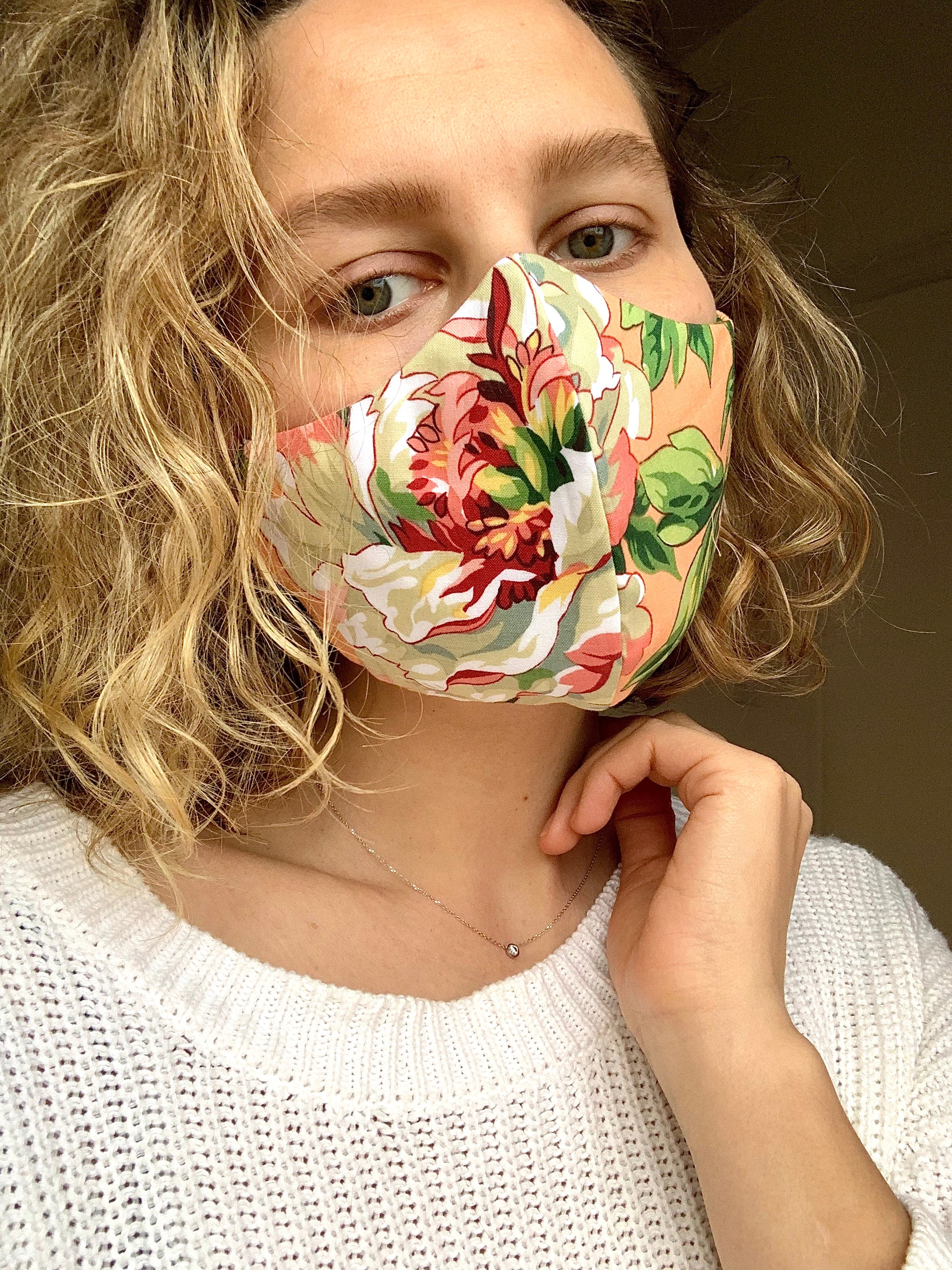 Sunrise Peony Cotton Mask