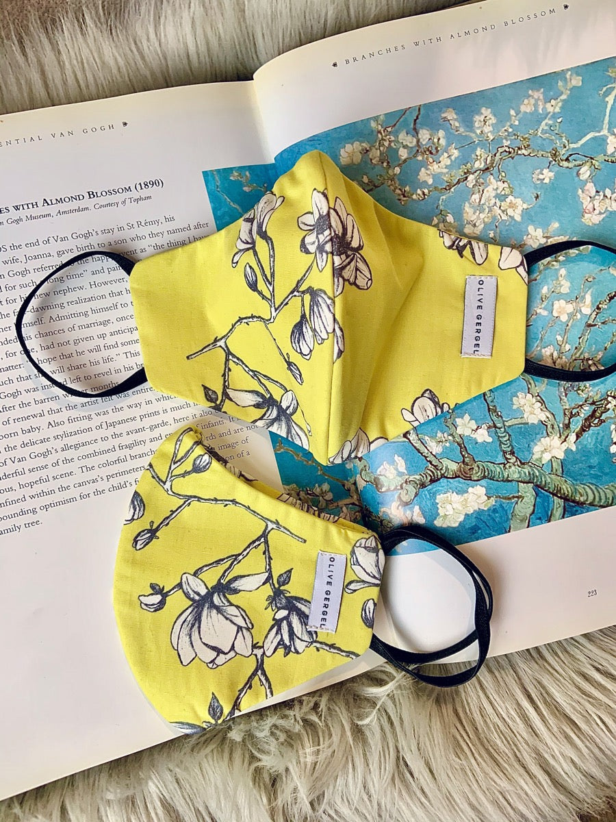 beautiful floral 100% cotton face mask