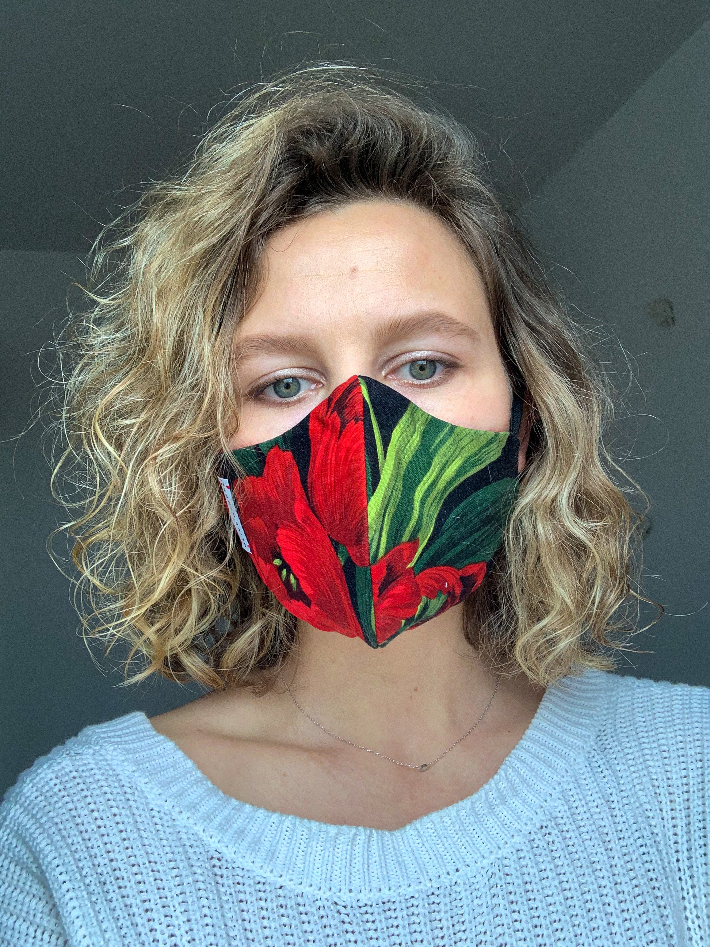 Captivating Tulips Cotton Mask