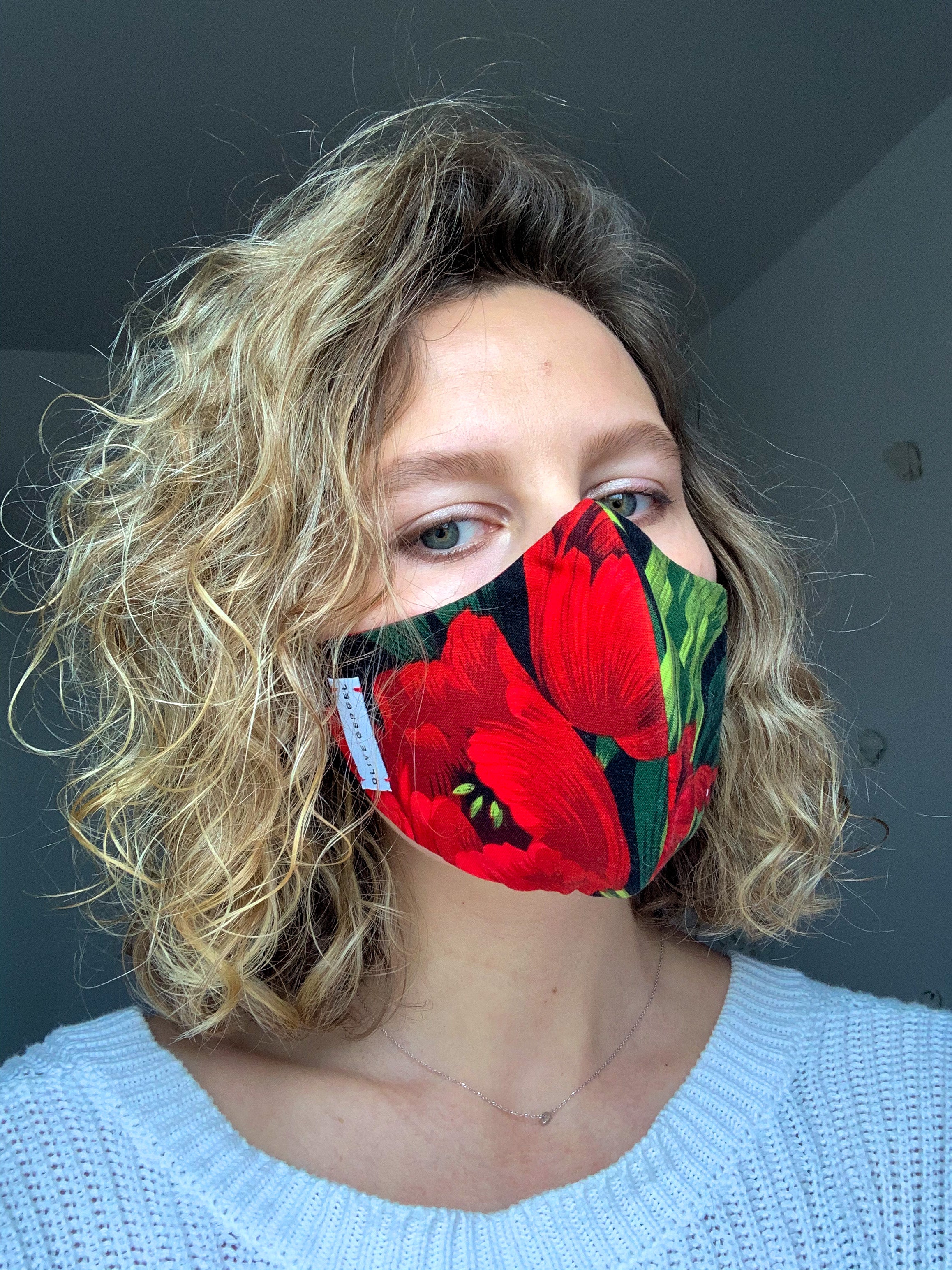 Captivating Tulips Cotton Mask