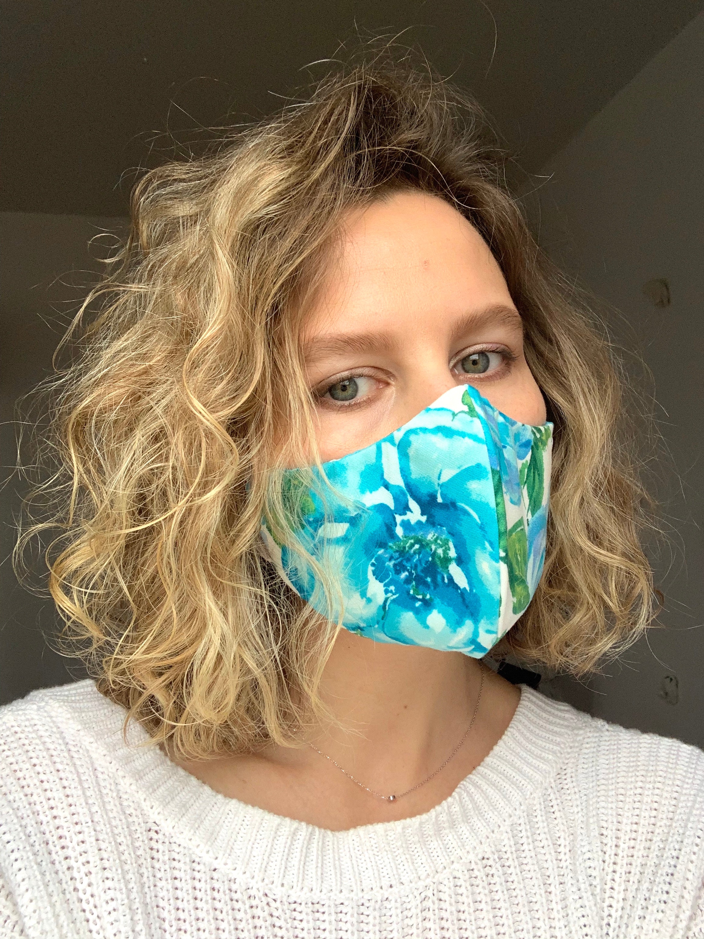 Symphony In Blue Cotton Mask