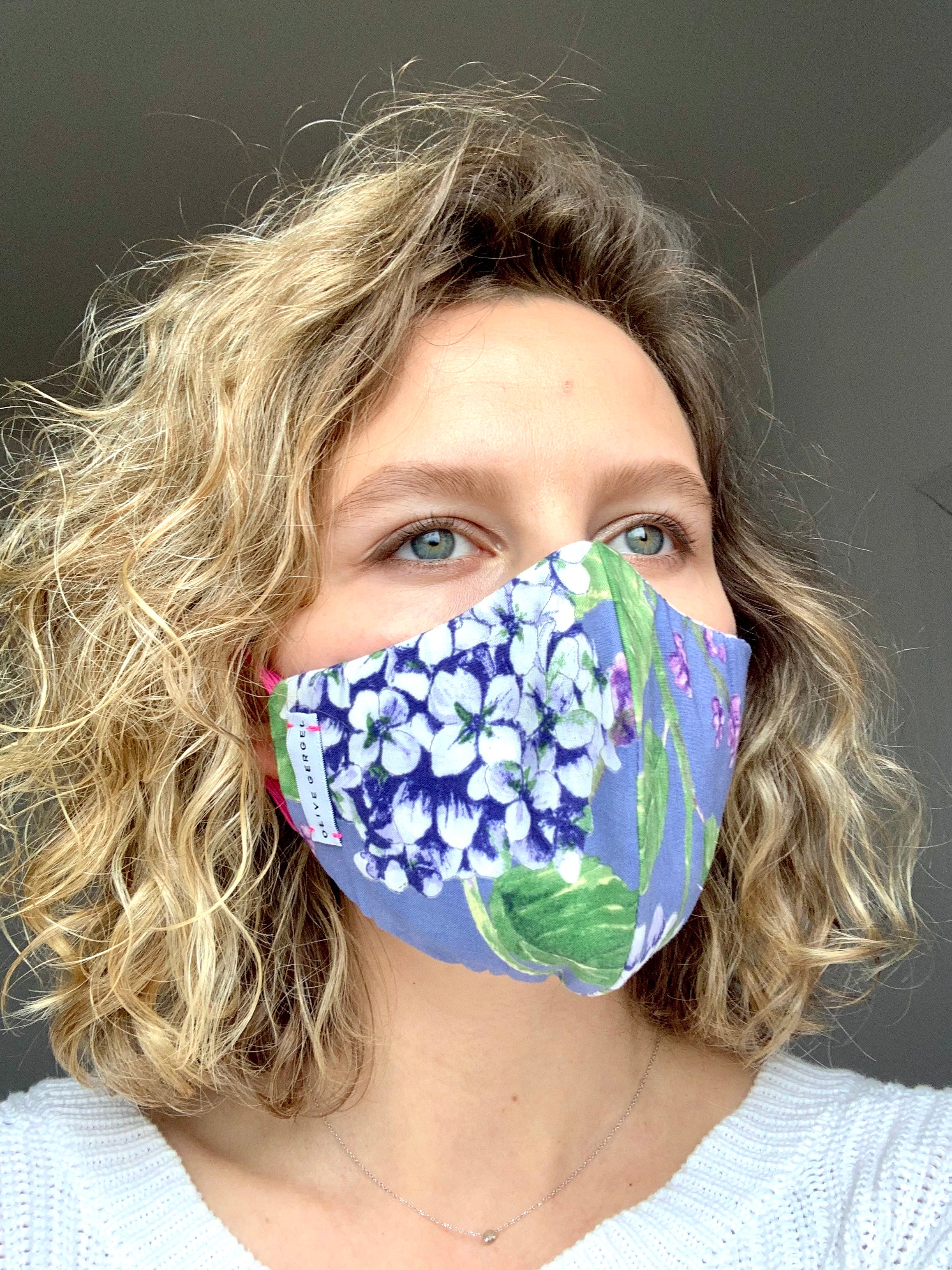 Hydrangea Cotton Mask