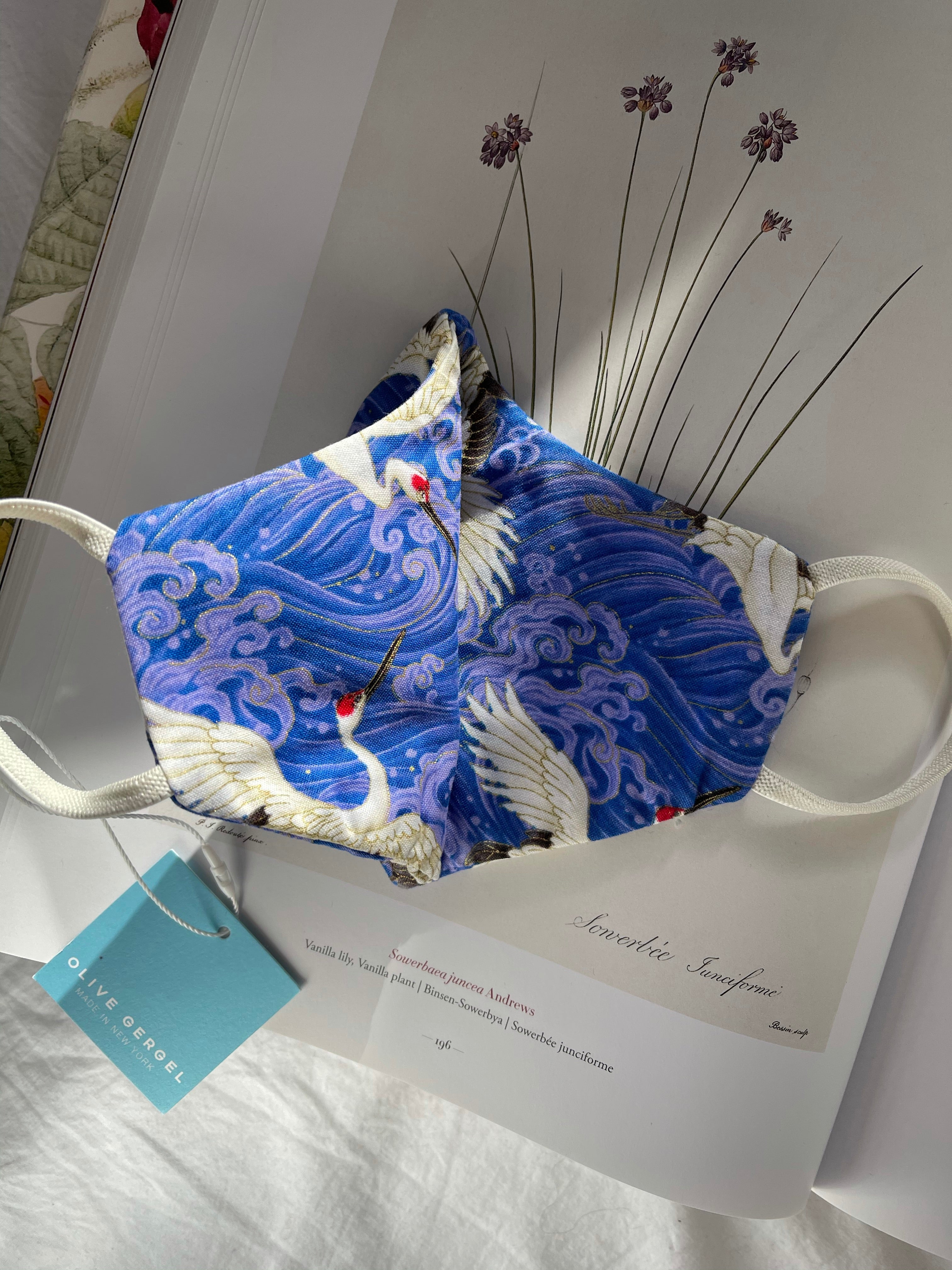 Royal Cranes ⛩ Cotton Mask