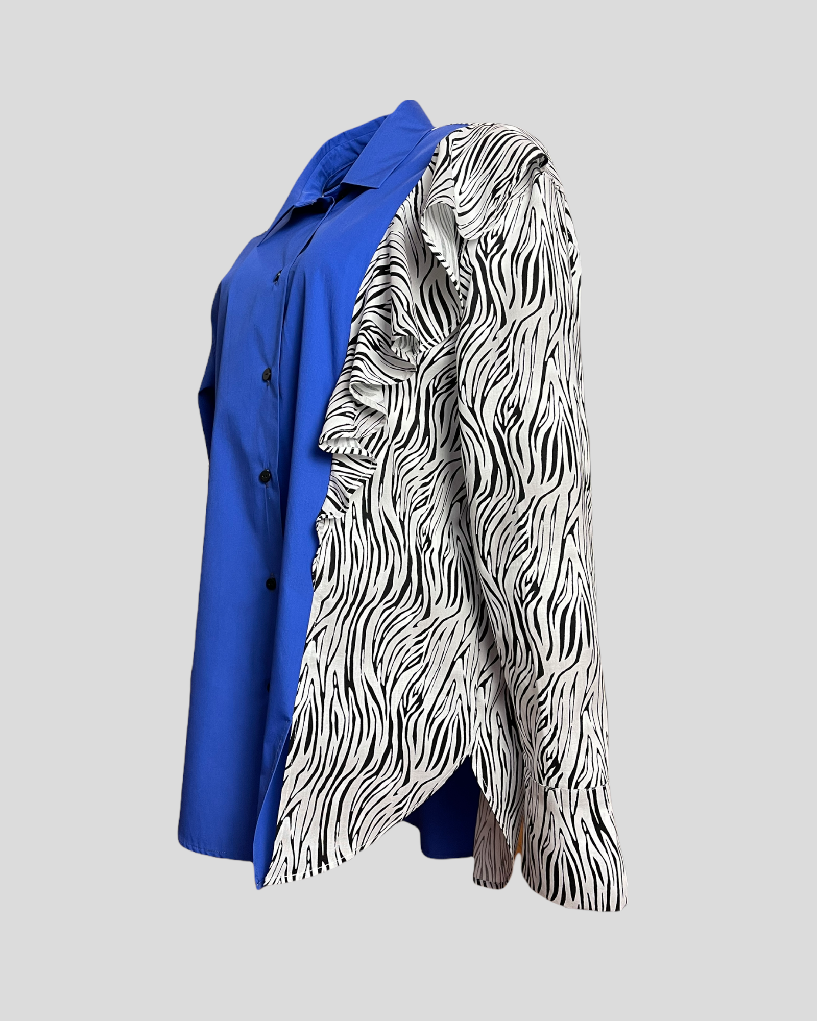 Zebra Cotton Oversized Shirt