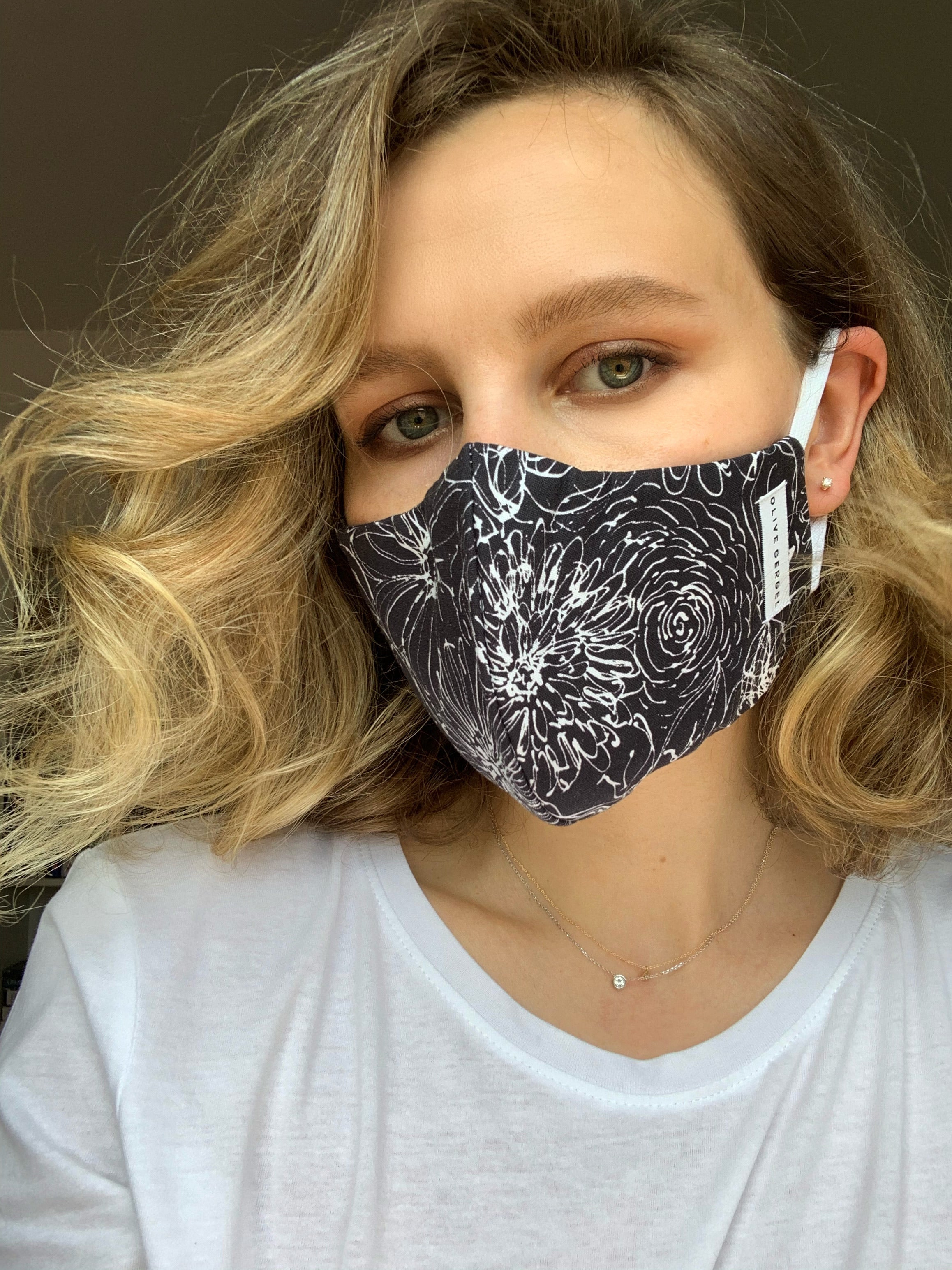 Floral Sketch Cotton Mask