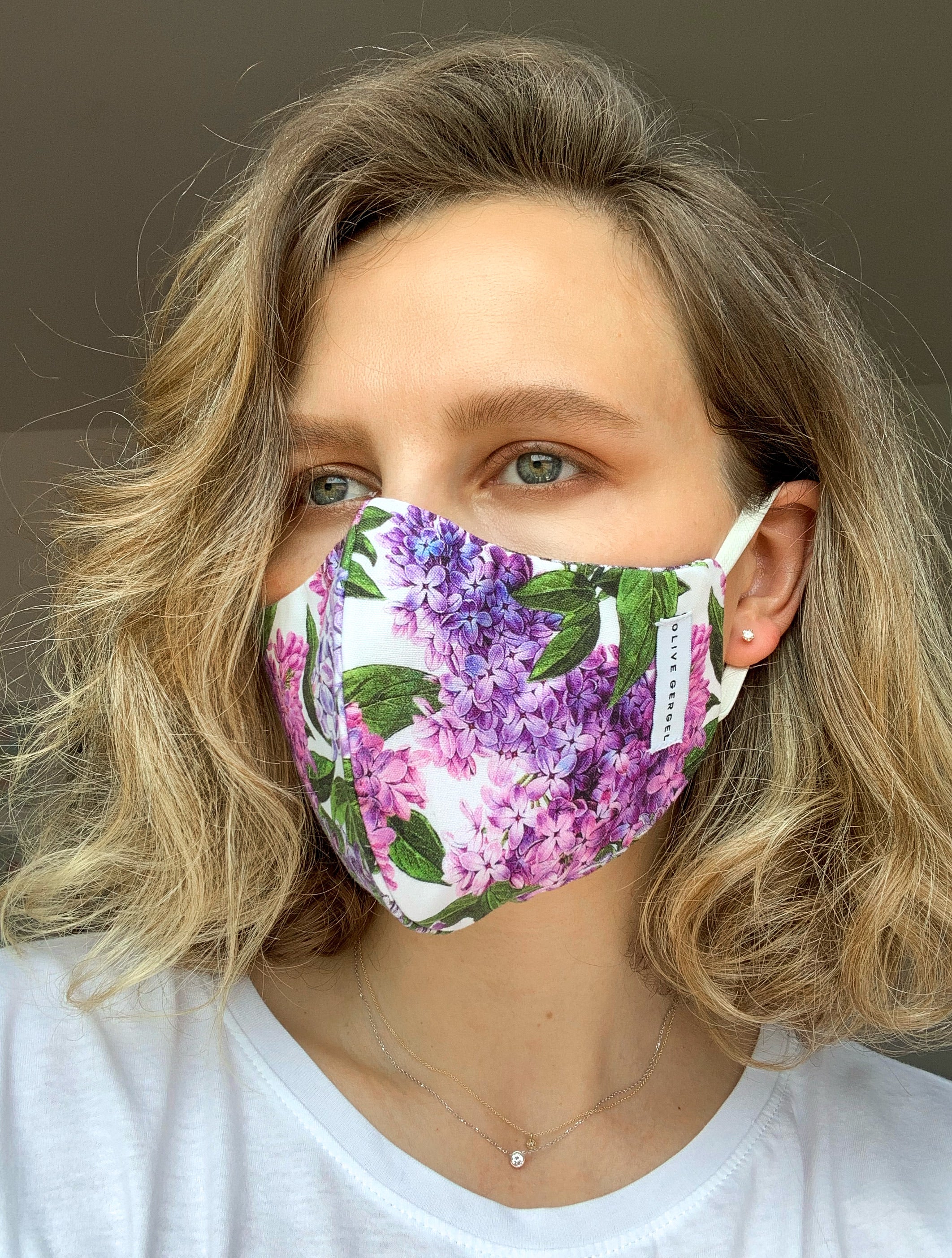 Luscious Lilacs Cotton Mask