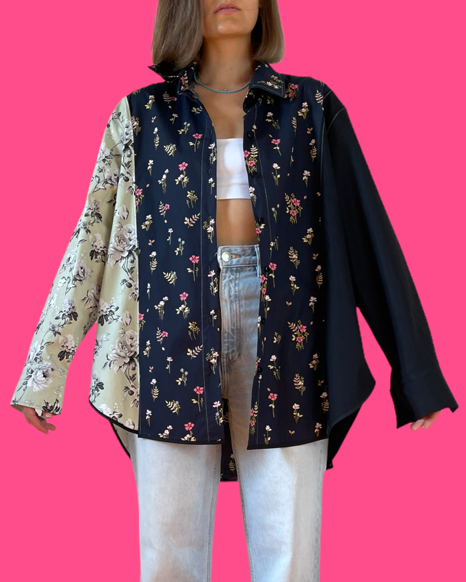 Floral Cotton Oversized Shirt