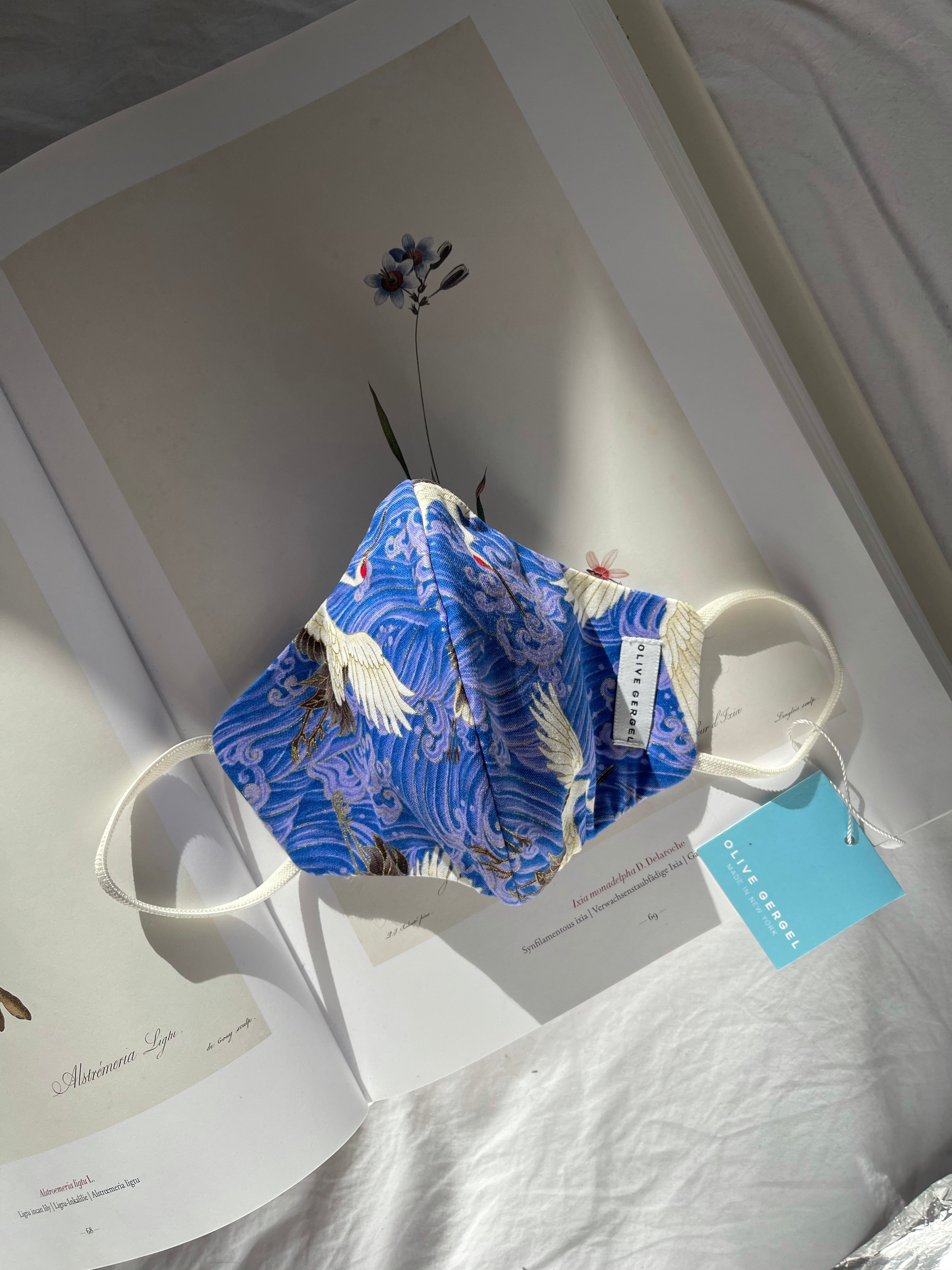 Royal Cranes ⛩ Cotton Mask