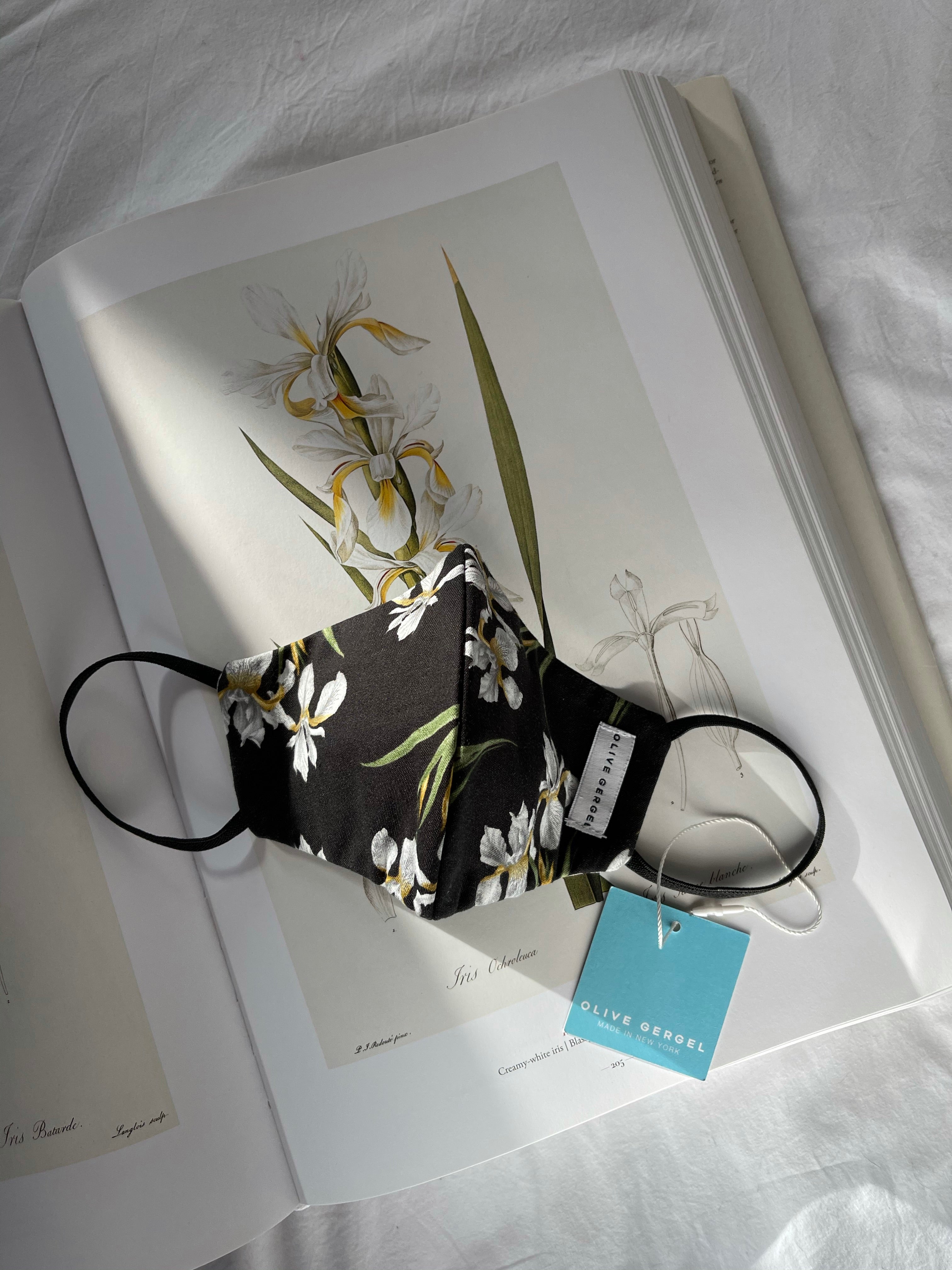 Midnight Iris Cotton Mask