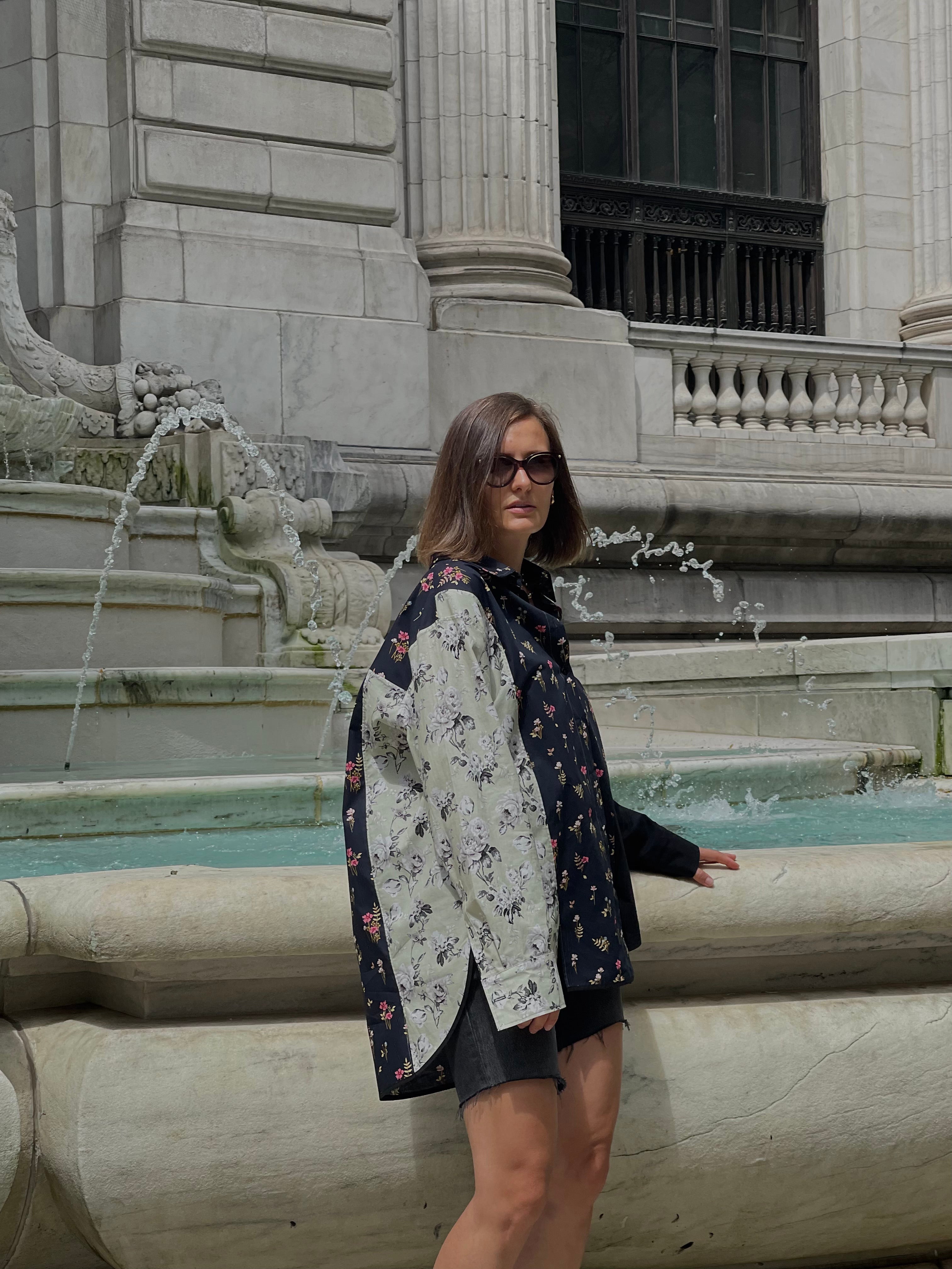 Floral Cotton Oversized Shirt
