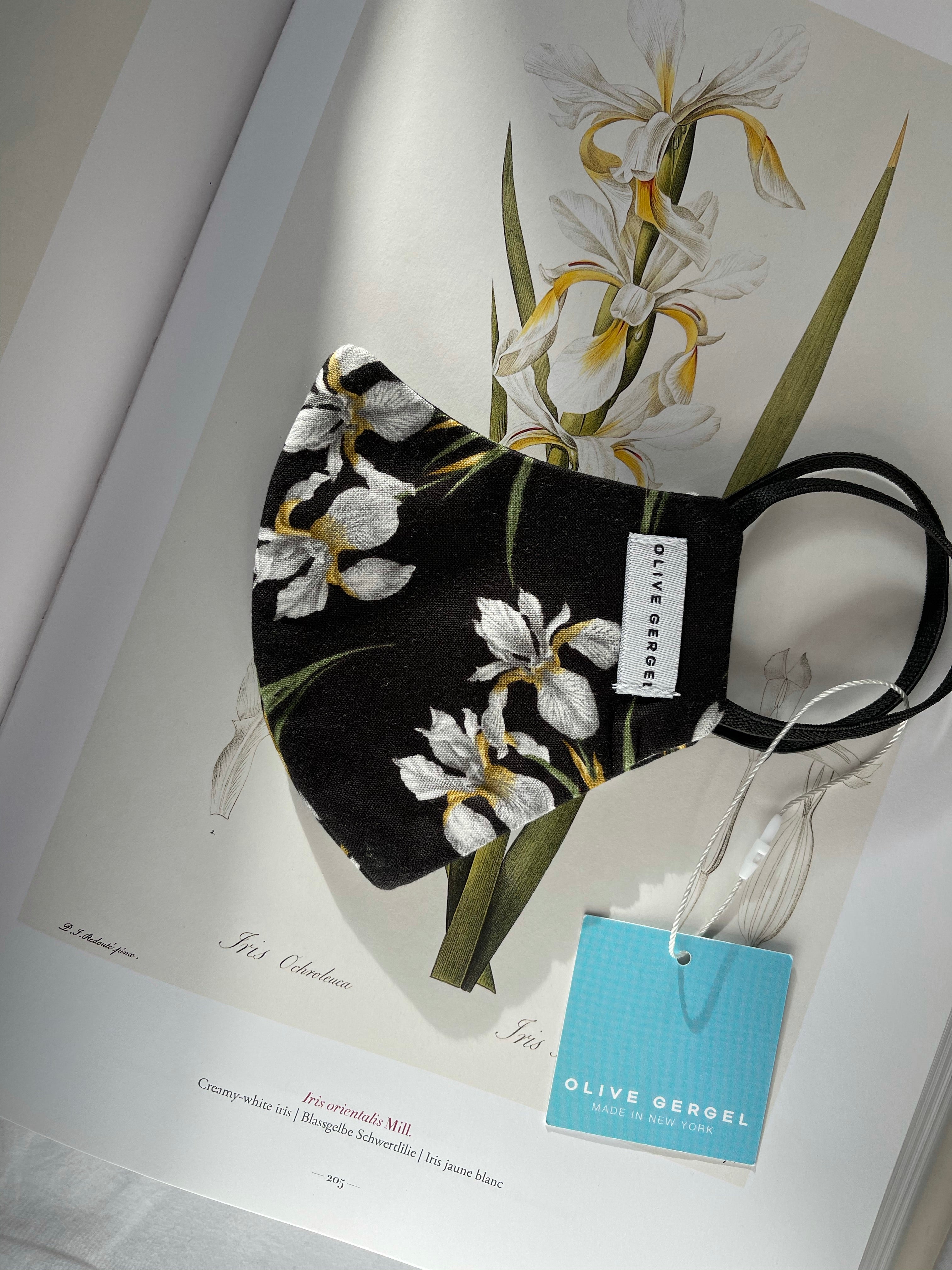 Midnight Iris Cotton Mask