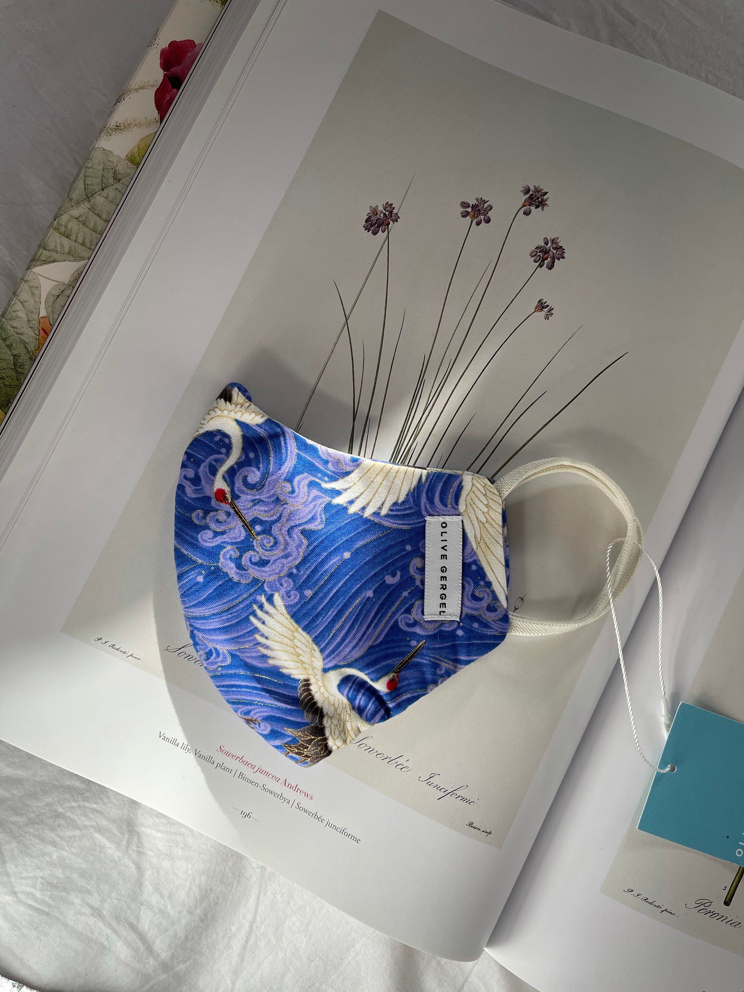 Royal Cranes ⛩ Cotton Mask