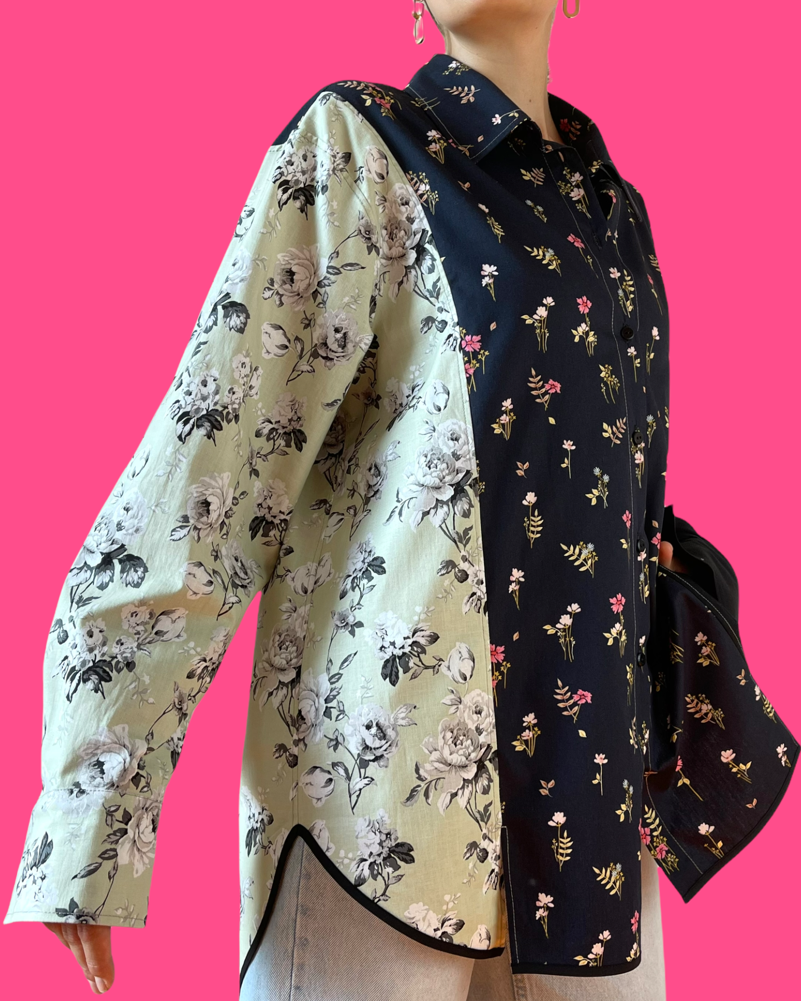 Floral Cotton Oversized Shirt