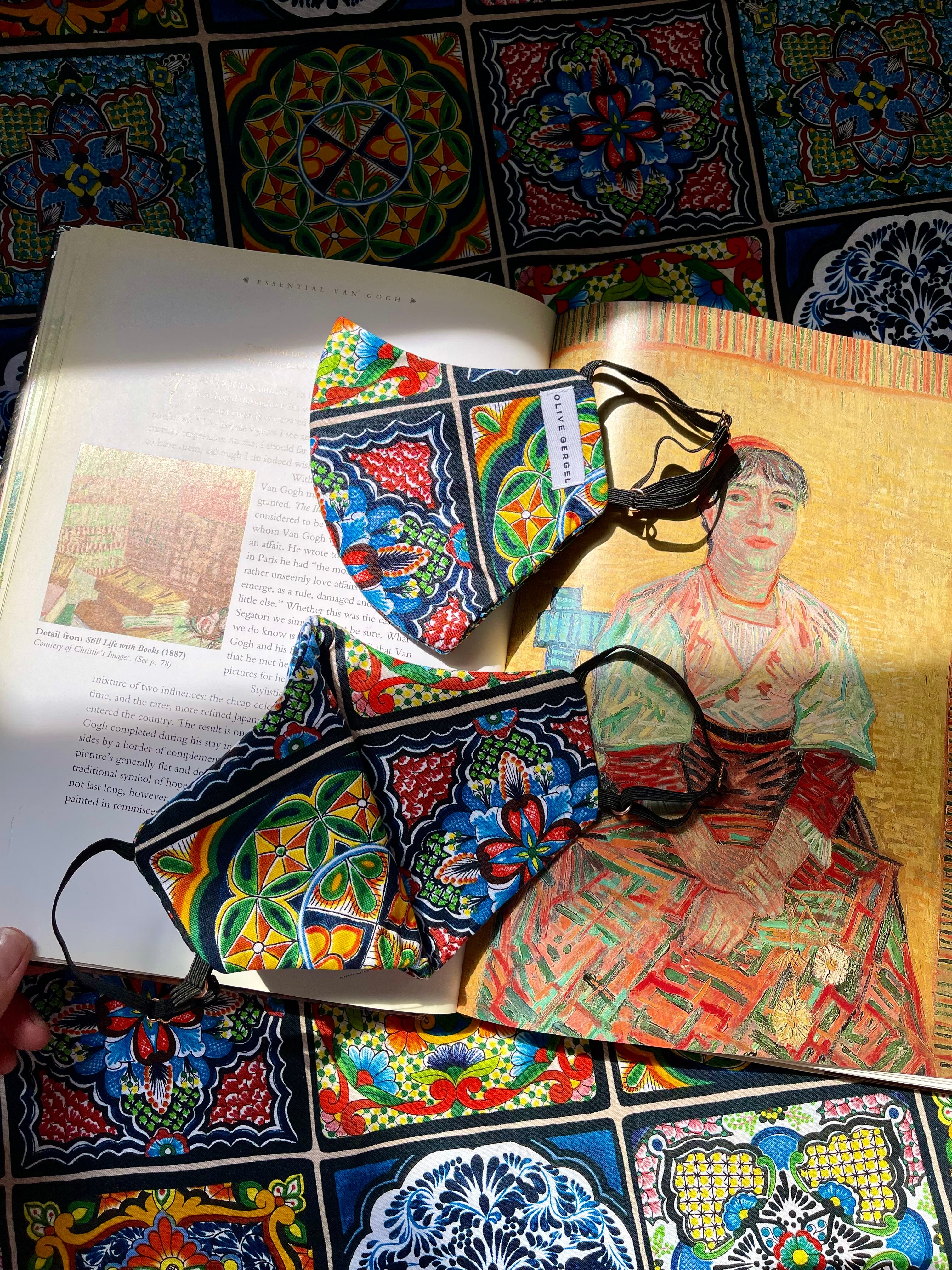Aegean Mosaic Cotton Mask