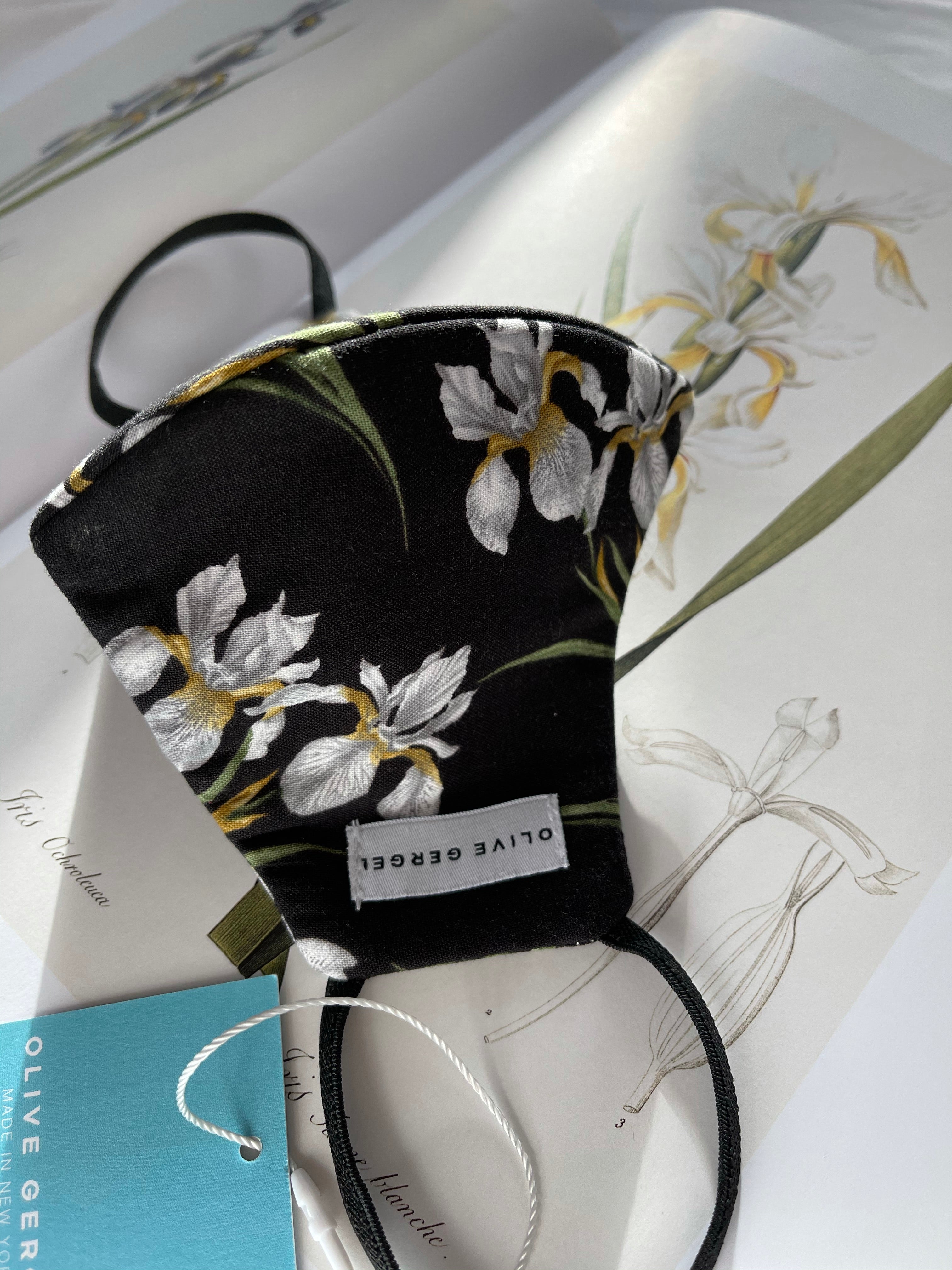 Midnight Iris Cotton Mask