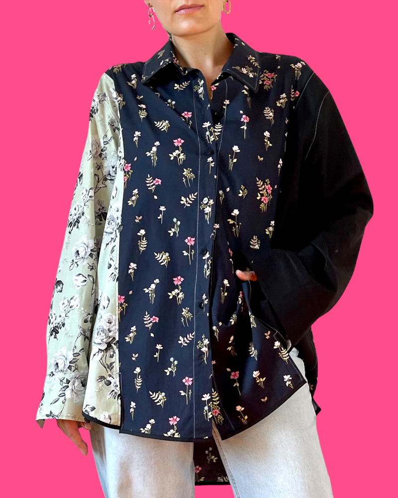 Floral Cotton Oversized Shirt