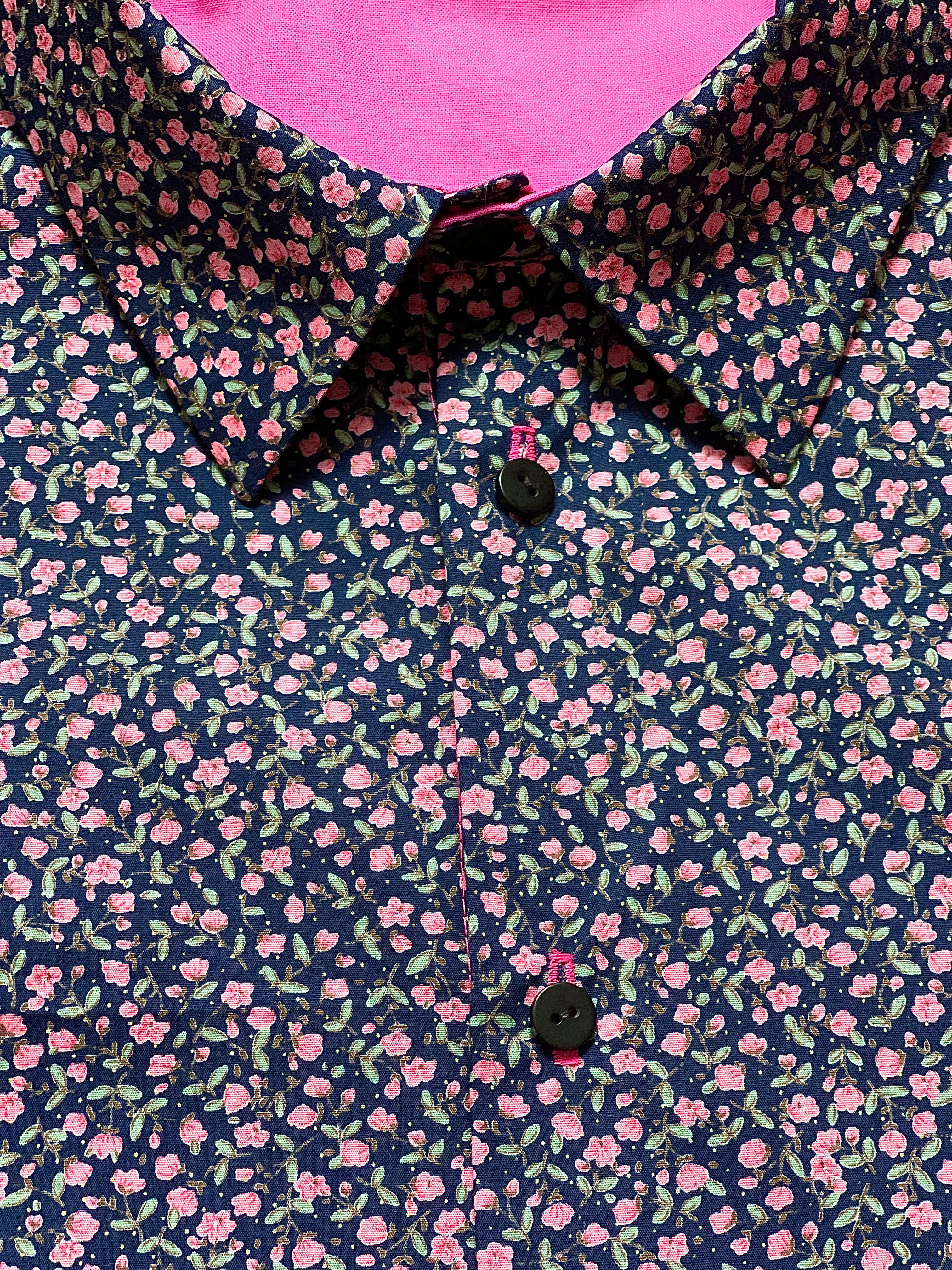 Floral Mélangé en Rose Cotton Shirt